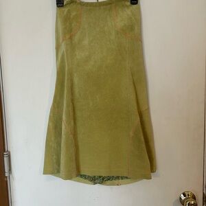 Vintage maxima by Wilsons leather green 100% leather halter dress XL